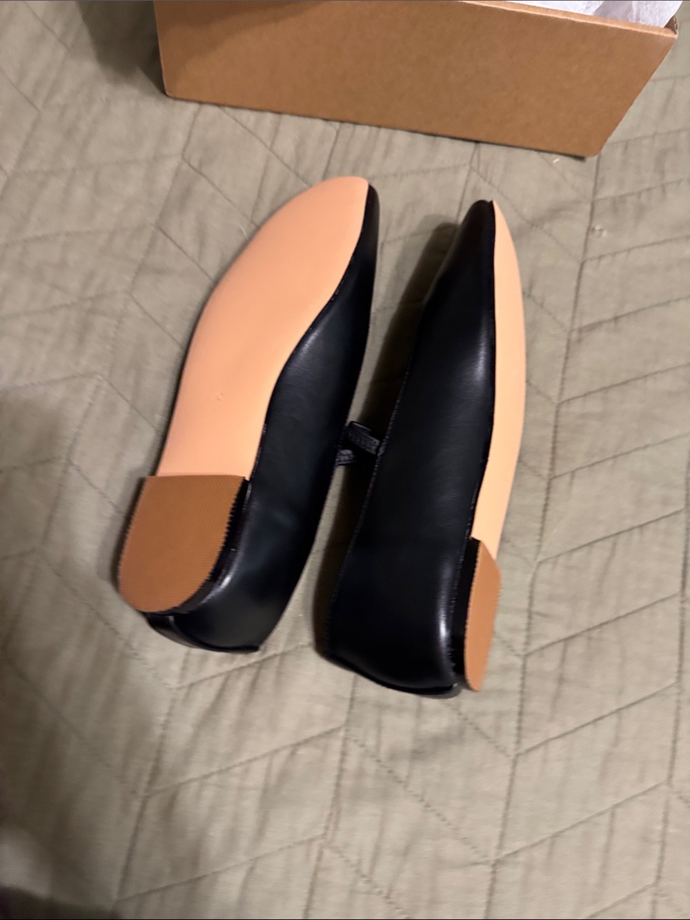 Amazon Black Mary Jane Flats with Strap - Picture 2 of 2